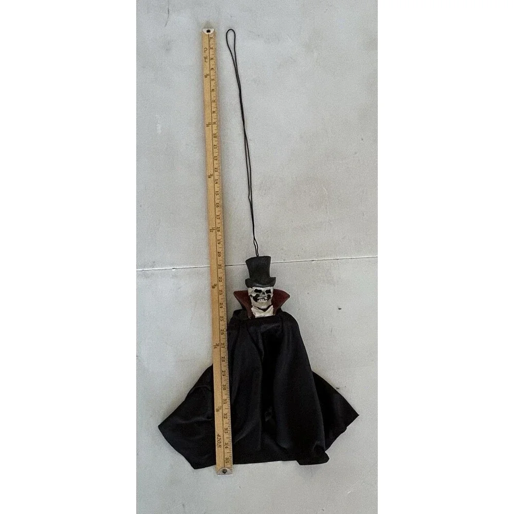 2003 Paper Magic Skeleton Vampire Hanging Halloween Decoration Top Hat Cape 24